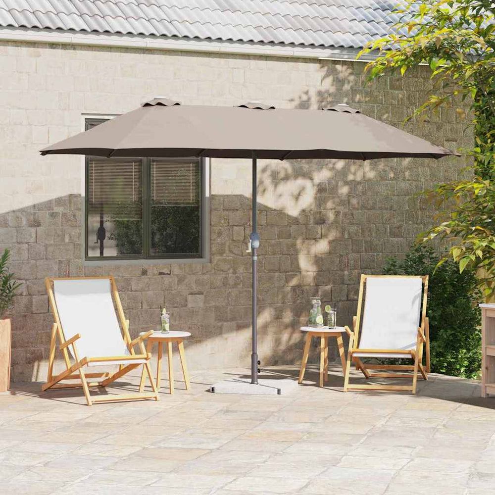 Taupe Garten-Sonnenschirm 370 cm