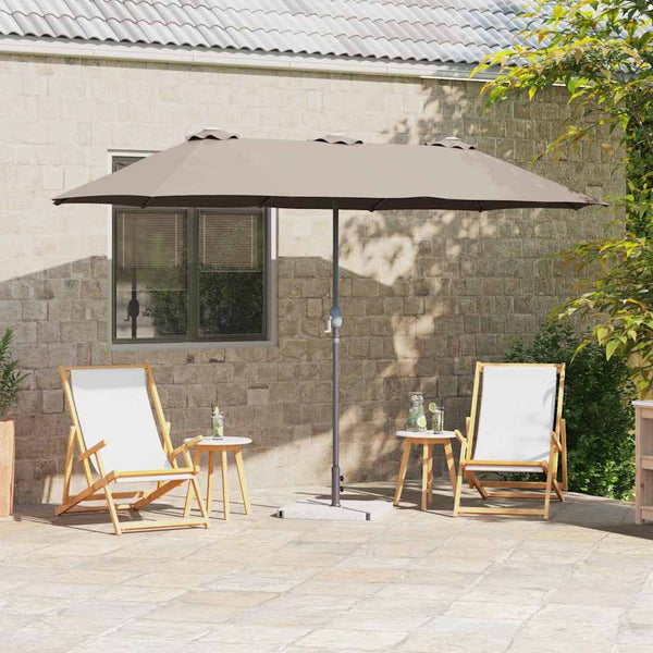 Taupe Garten-Sonnenschirm 370 cm