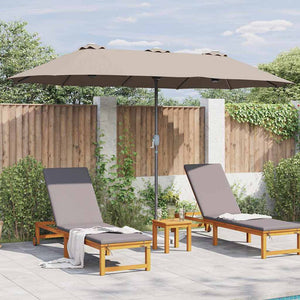Taupe Garten-Sonnenschirm 370 cm
