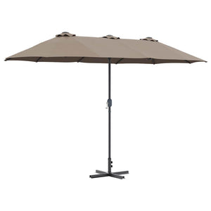 Taupe Garten-Sonnenschirm 370 cm