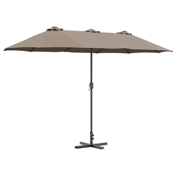Taupe Garten-Sonnenschirm 370 cm