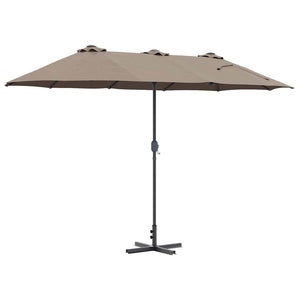 Taupe Garten-Sonnenschirm 370 cm