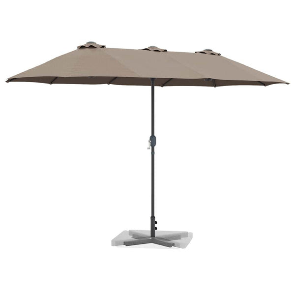 Taupe Garten-Sonnenschirm 370 cm