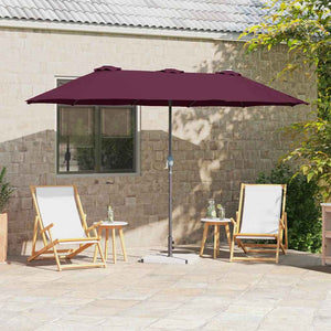 Bordeauxroter Garten-Sonnenschirm 370 cm