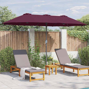 Bordeauxroter Garten-Sonnenschirm 370 cm