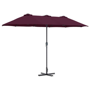 Bordeauxroter Garten-Sonnenschirm 370 cm