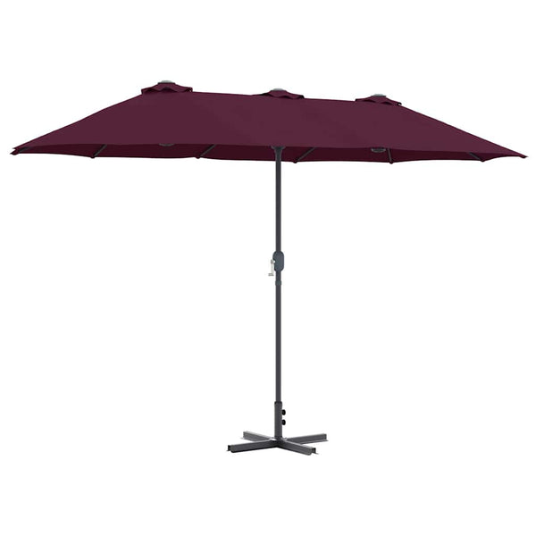 Bordeauxroter Garten-Sonnenschirm 370 cm