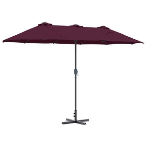 Bordeauxroter Garten-Sonnenschirm 370 cm
