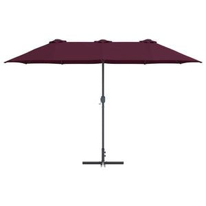 Bordeauxroter Garten-Sonnenschirm 370 cm