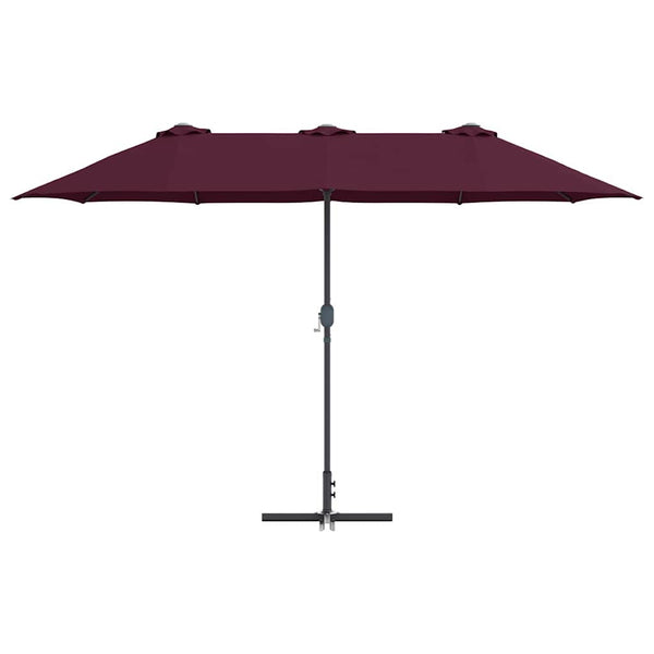 Bordeauxroter Garten-Sonnenschirm 370 cm