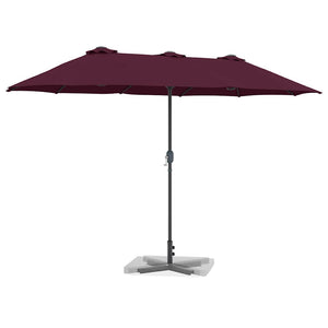 Bordeauxroter Garten-Sonnenschirm 370 cm