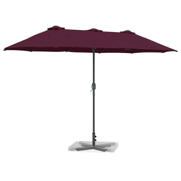 Bordeauxroter Garten-Sonnenschirm 370 cm