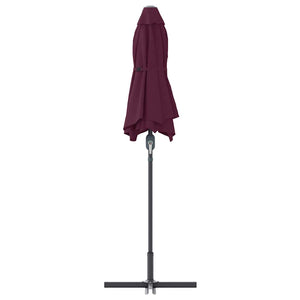 Bordeauxroter Garten-Sonnenschirm 370 cm