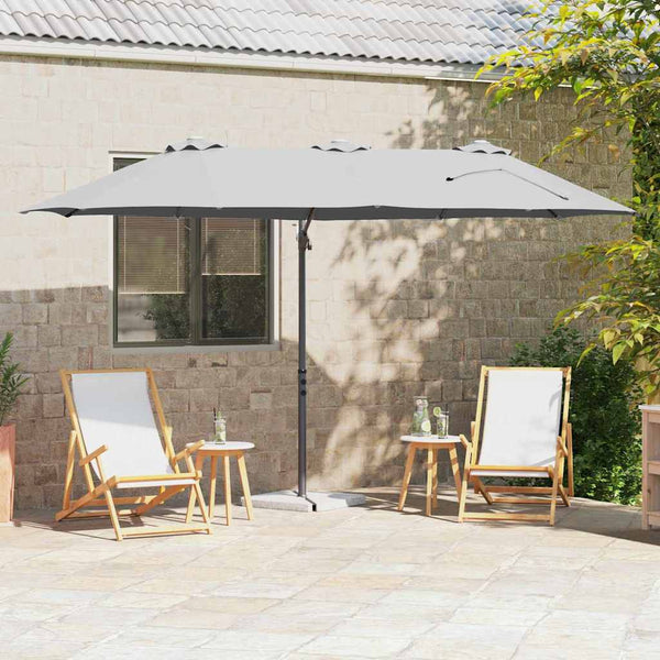 Sandfarbener Sonnenschirm, 372 cm