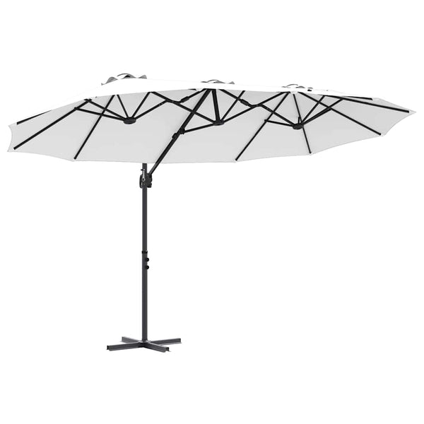 Sandfarbener Sonnenschirm, 372 cm