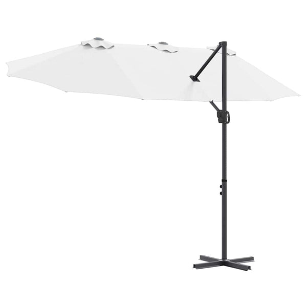 Sandfarbener Sonnenschirm, 372 cm