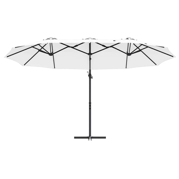 Sandfarbener Sonnenschirm, 372 cm