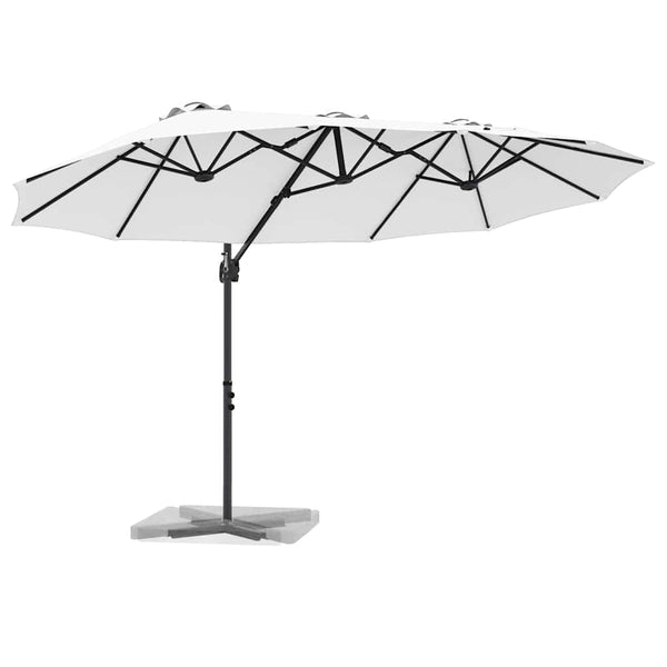 Sandfarbener Sonnenschirm, 372 cm