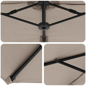 Taupe Sonnenschirm für Garten & Balkon