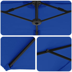 Azurblauer Sonnenschirm, 372 cm