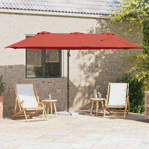 Terrakotta Sonnenschirm 372x198x243 cm