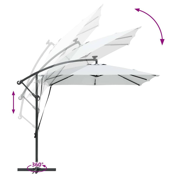 Sandfarbener Sonnenschirm 249x249 cm