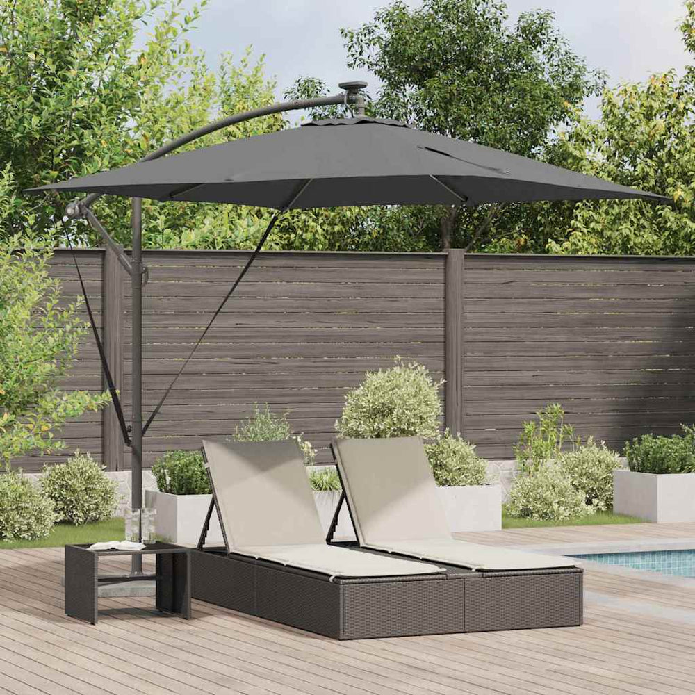 LED Sonnenschirm Anthrazit 249x249 cm