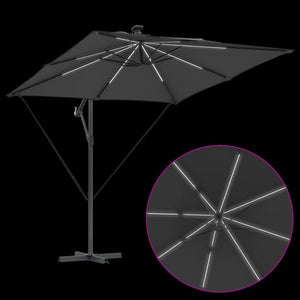 LED Sonnenschirm Anthrazit 249x249 cm