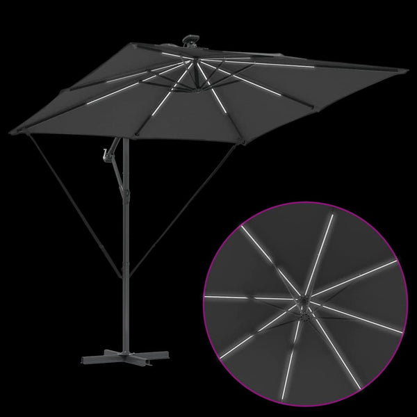 LED Sonnenschirm Anthrazit 249x249 cm
