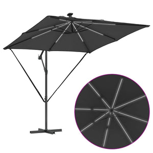 LED Sonnenschirm Anthrazit 249x249 cm