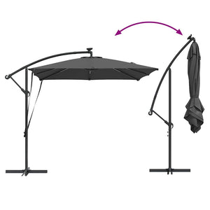 LED Sonnenschirm Anthrazit 249x249 cm