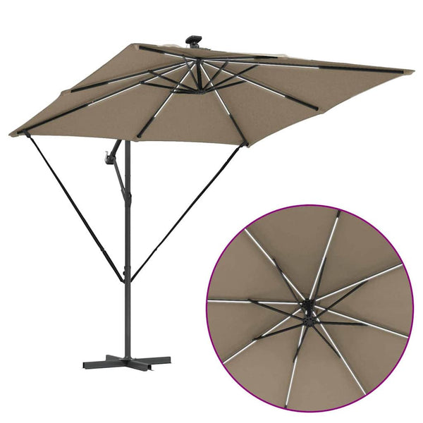 Taupe Sonnenschirm 249x249 cm