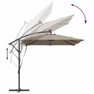 Taupe Sonnenschirm 249x249 cm