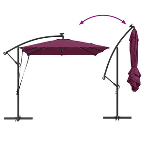 Bordeauxroter Sonnenschirm 249x249 cm