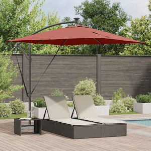 LED Sonnenschirm Terrakotta 249x249 cm
