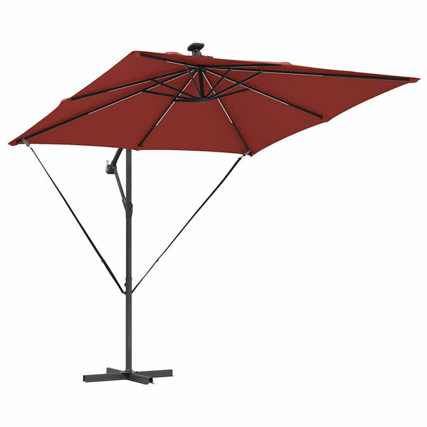LED Sonnenschirm Terrakotta 249x249 cm