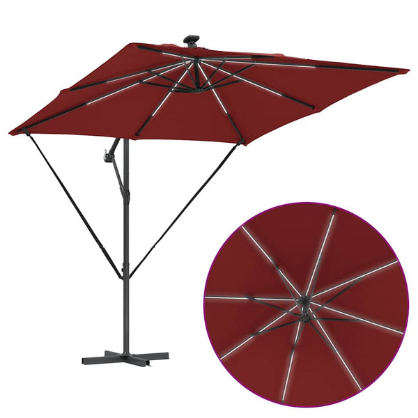 LED Sonnenschirm Terrakotta 249x249 cm