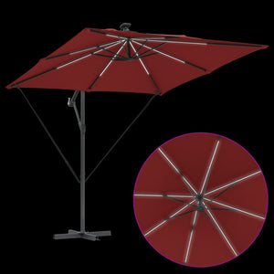 LED Sonnenschirm Terrakotta 249x249 cm