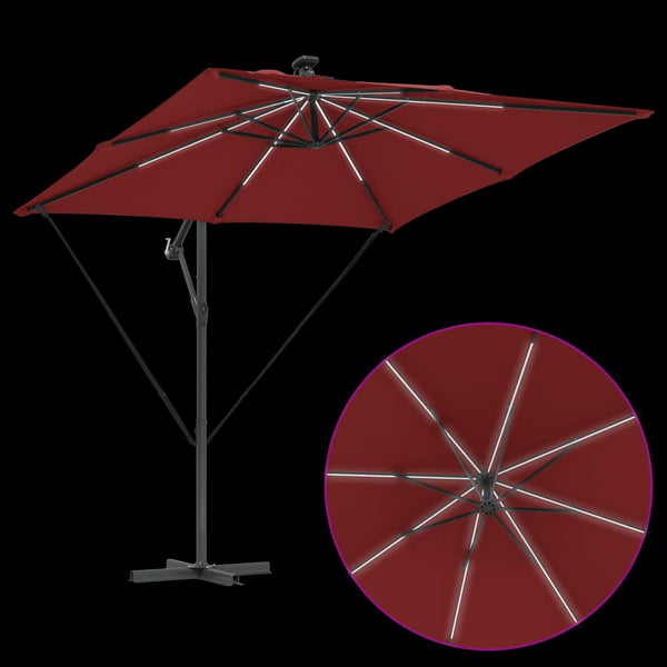 LED Sonnenschirm Terrakotta 249x249 cm