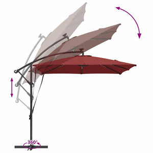 LED Sonnenschirm Terrakotta 249x249 cm