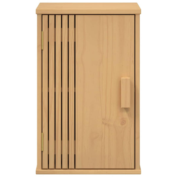 Badezimmermöbel Set Braun Kiefer Massivholz 3-teilig