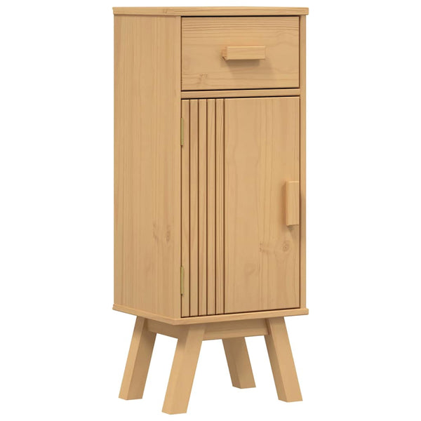 Badezimmermöbel Set Braun Kiefer Massivholz 4-teilig