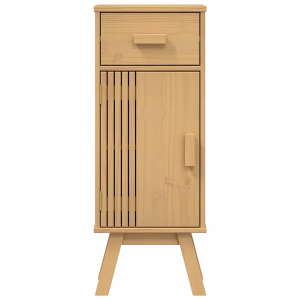 Badezimmermöbel Set Braun Kiefer Massivholz 4-teilig