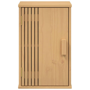 Badezimmermöbel Set Braun Kiefer Massivholz 4-teilig