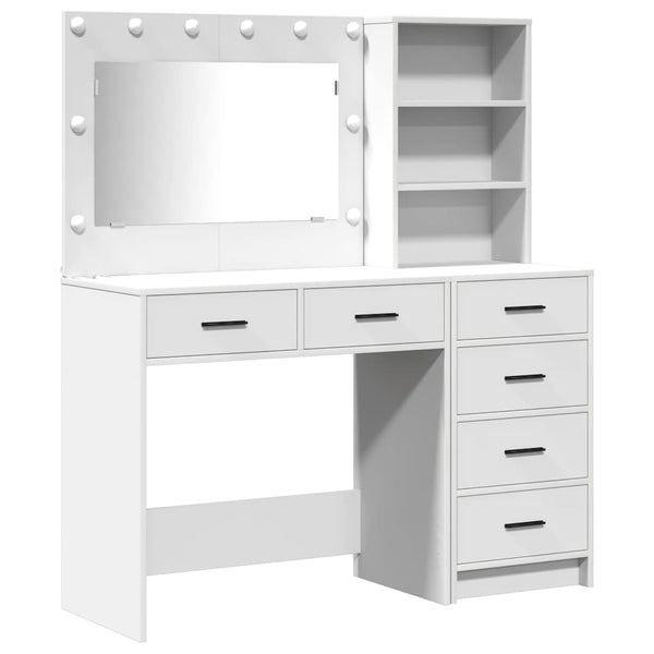 Schminktisch Weiß mit Regal 78,5x41x135cm