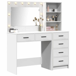 Schminktisch Weiß mit Regal 78,5x41x135cm
