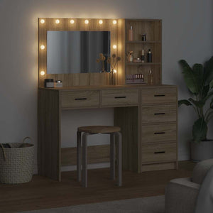 Schminktisch mit Regal Braun