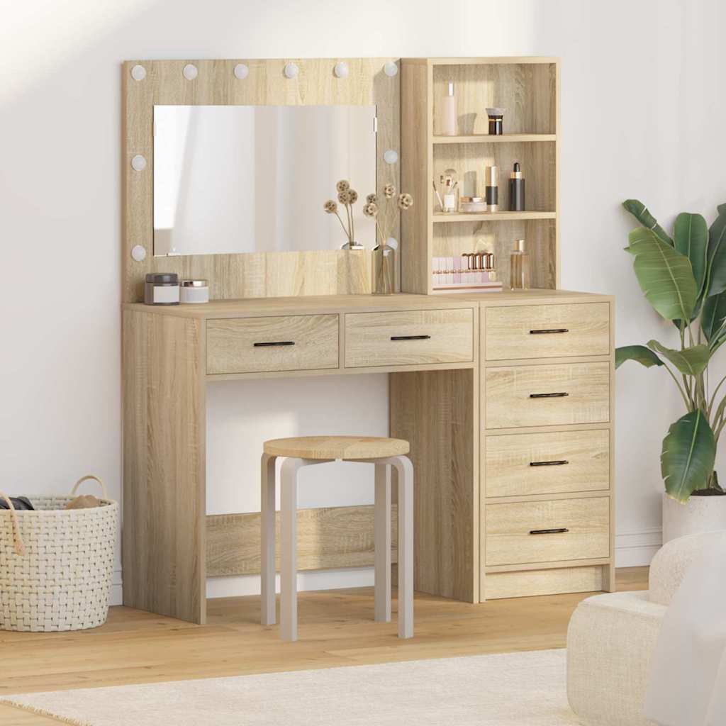 Schminktisch mit Regal Braun