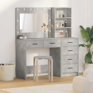 Schminktisch mit Regal Grau 78,5 cm