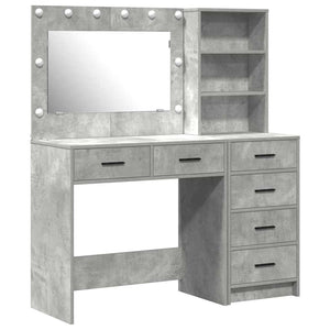 Schminktisch mit Regal Grau 78,5 cm